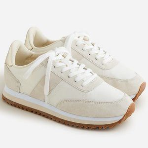 j crew trainers in metallic